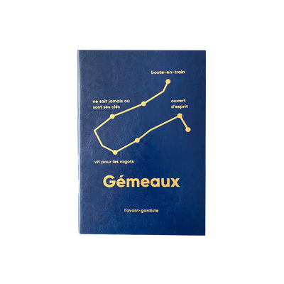 L'AVANT GARDISTE Carnet Astro gémeaux Bleu