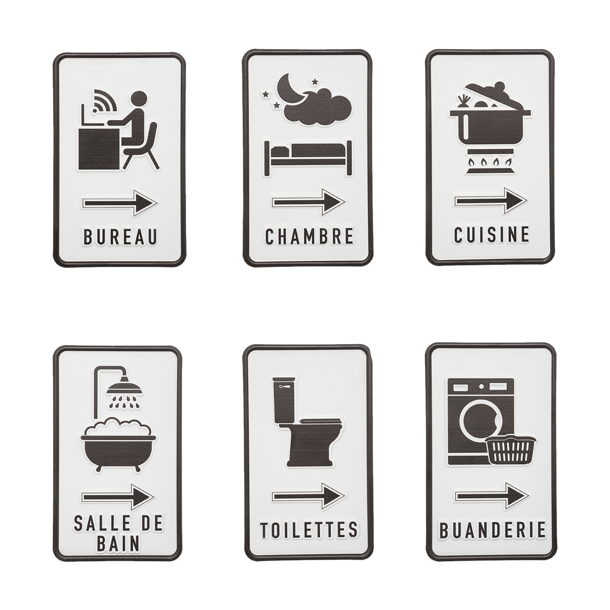 Lettrage Plaque yuna Blanc / noir