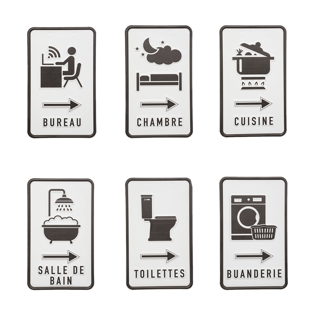 Lettrage PLAQUE YUNA coloris blanc / noir