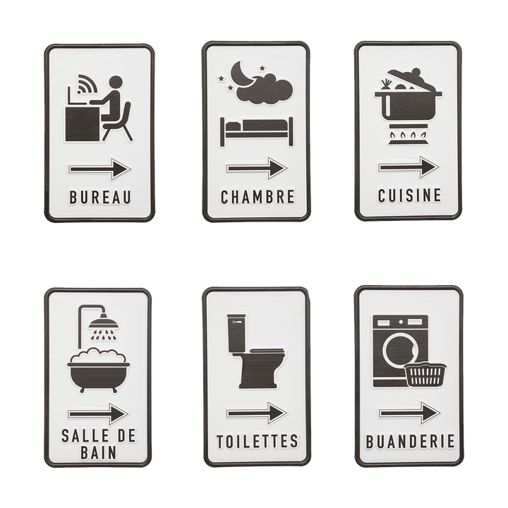 Lettrage Plaque yuna Blanc / noir