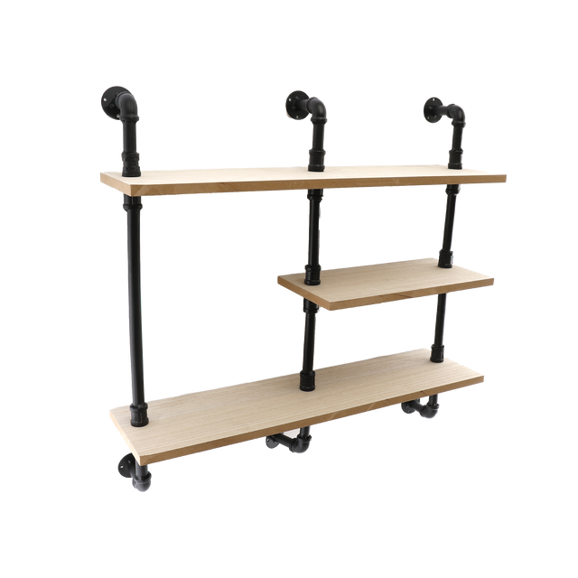 Etagère RAOUL coloris bois / noir