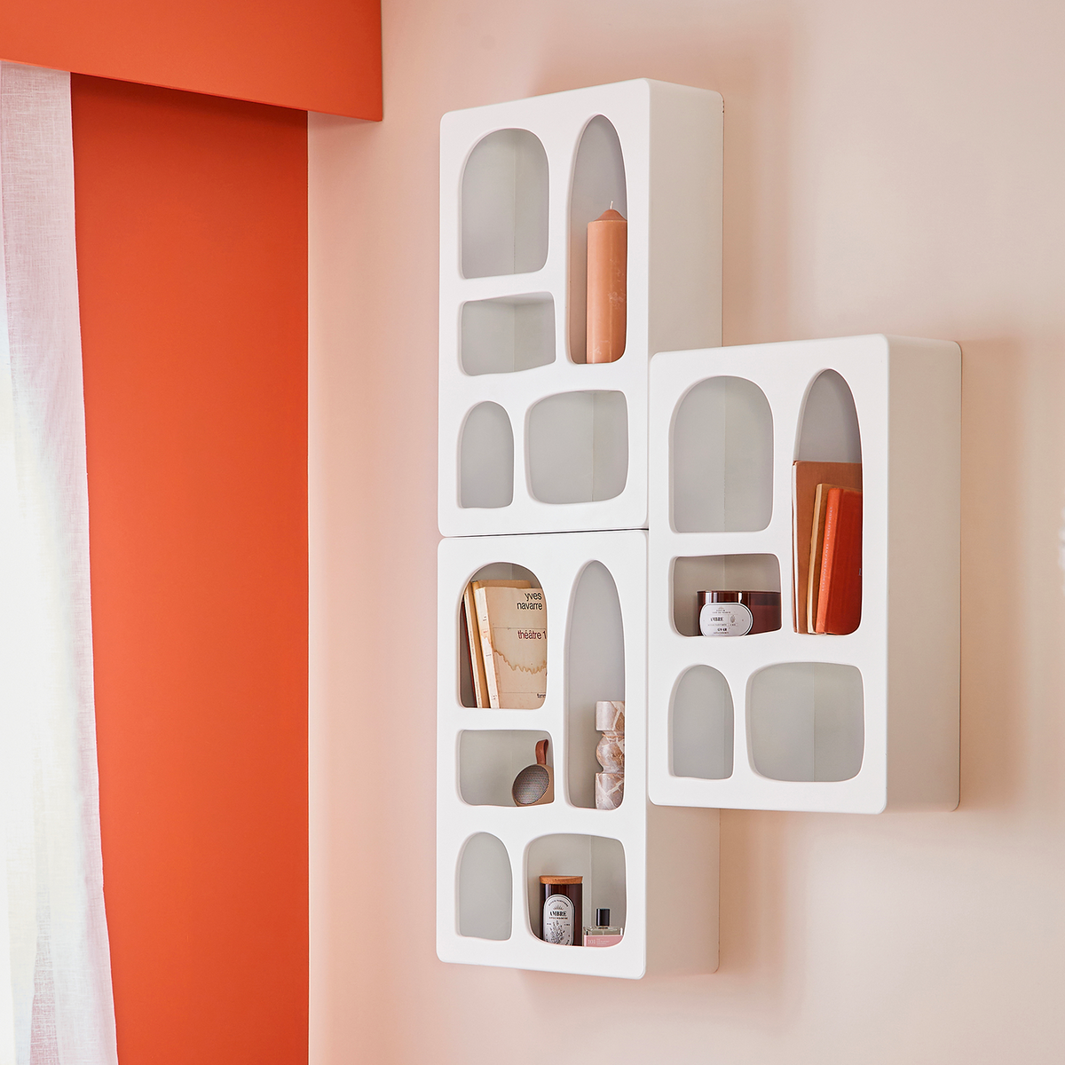 Biscottini Étagère Murale Étagère de Rangement en Bois Finition Blanc Vieilli L 46 x P 17 x H 22 cm Fabriqué en Italie Biscottini Étagère Murale Étagère de Rangement en Bois Finition Blanc Vieilli L 46 x P 17 x H 22 cm Fabriqué en Italie