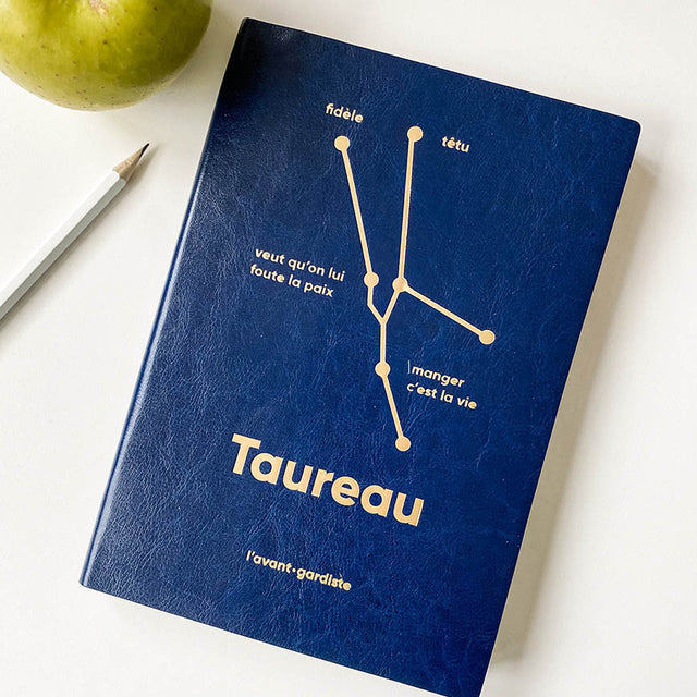 L'AVANT GARDISTE Carnet ASTRO TAUREAU coloris bleu