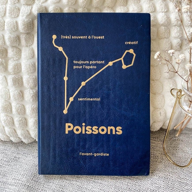 L'AVANT GARDISTE Carnet ASTRO POISSON coloris bleu