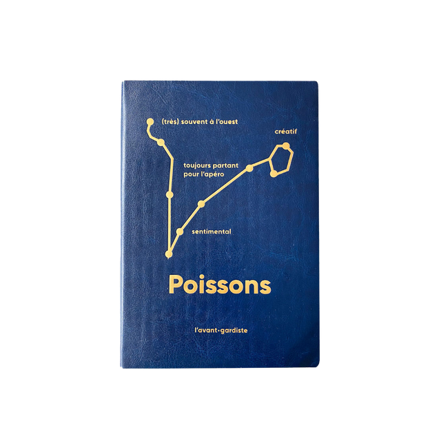 L'AVANT GARDISTE Carnet ASTRO POISSON coloris bleu