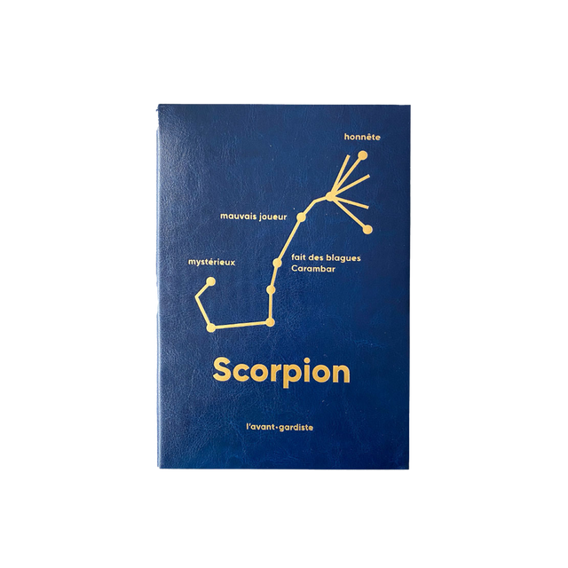 L'AVANT GARDISTE Carnet ASTRO SCORPION coloris bleu