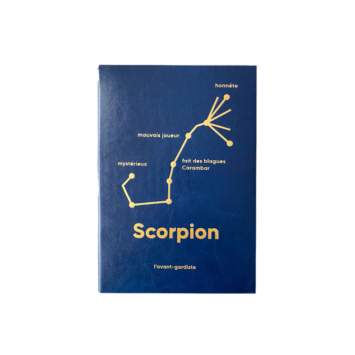 L'AVANT GARDISTE Carnet Astro scorpion Bleu