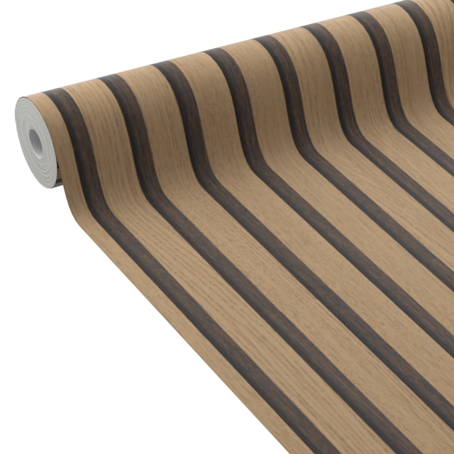 Papier peint intissé TASSEAUX coloris bois clair