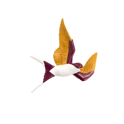 AMADEUS CADES Déco murale Adele Jaune / blanc / bordeaux