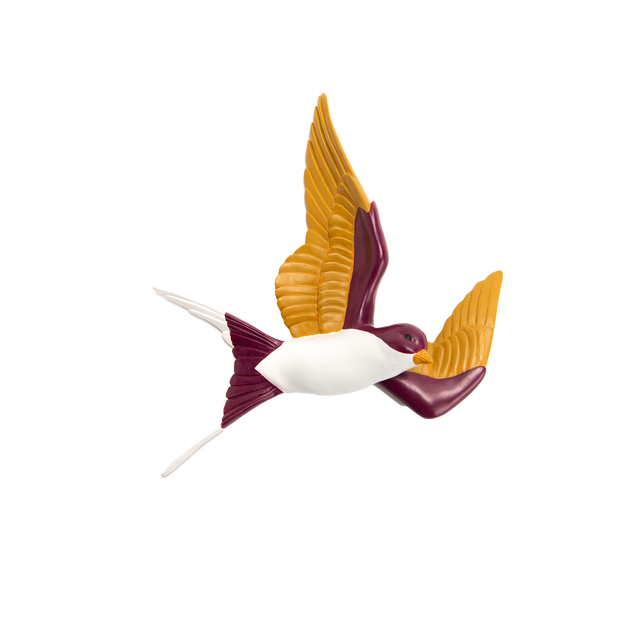 Amadeus Cades Déco murale ADELE jaune / blanc / bordeaux