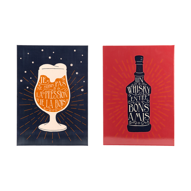 Amadeus Cades Déco murale métal APERO coloris bleu