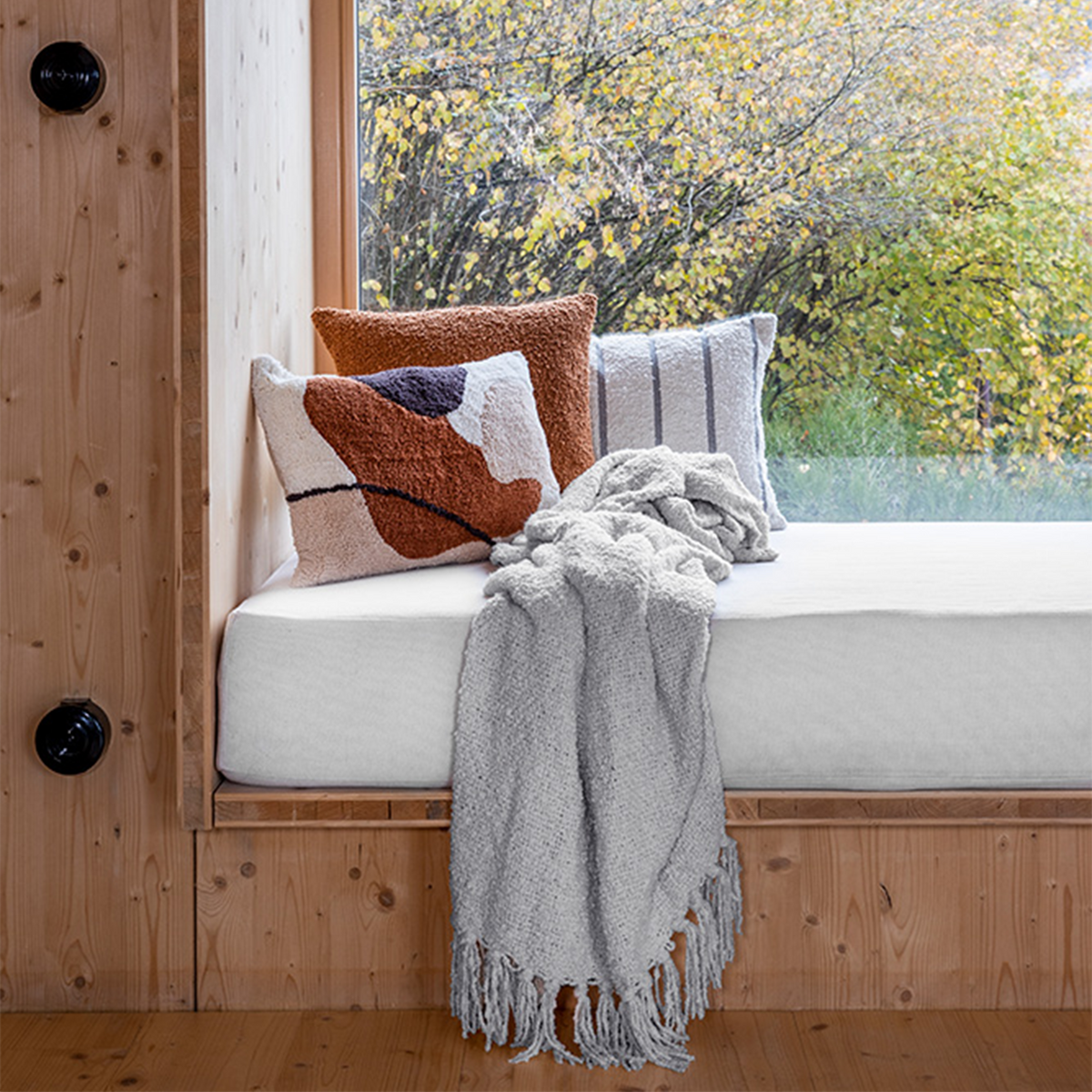 4MURS Plaid franges Tulu Vert jade