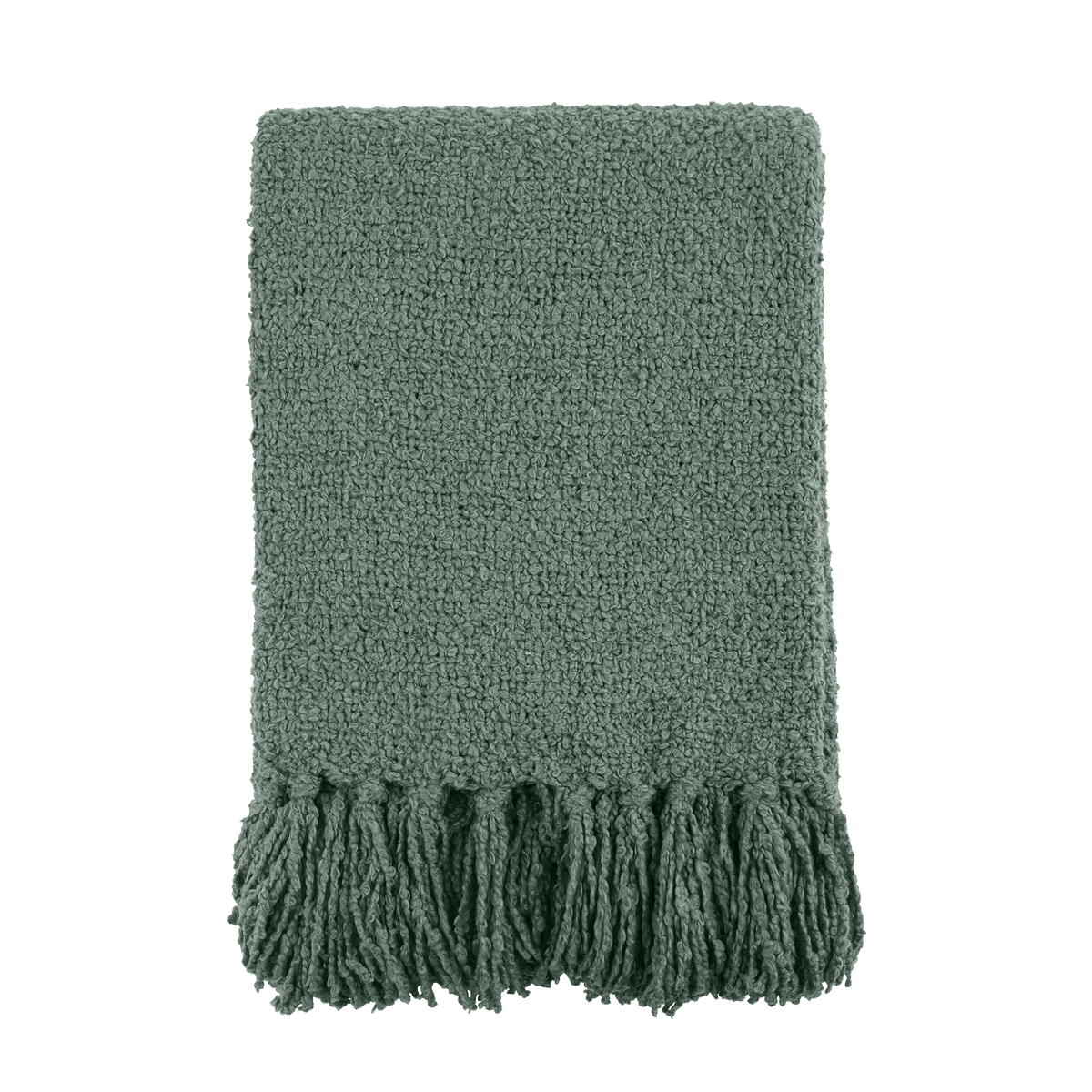 4MURS Plaid franges Tulu Vert végétal