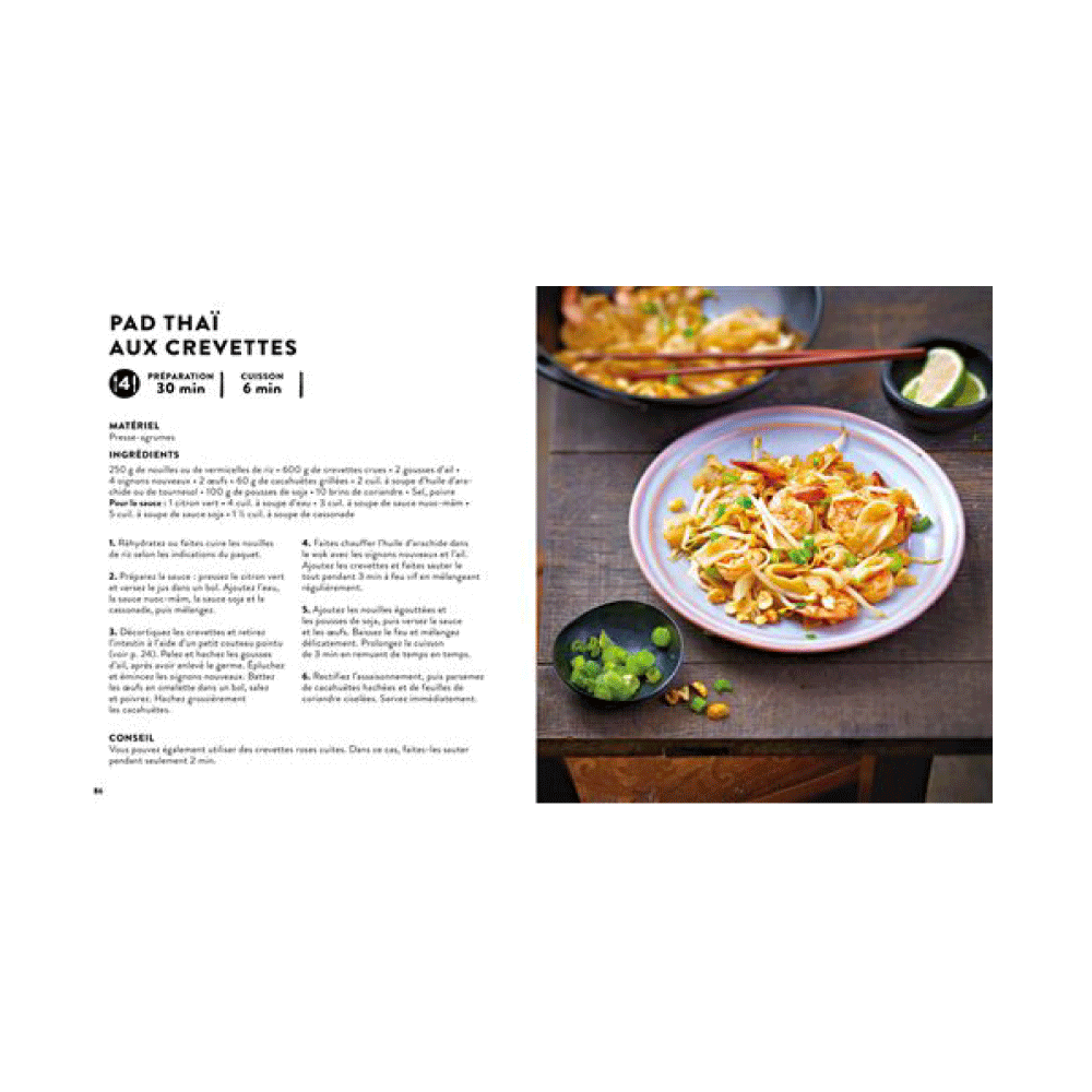 HACHETTE PRATIQUE Livre cuisine Wok Noir