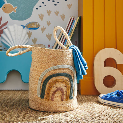 Panier de rangement Arc en ciel Multicolore