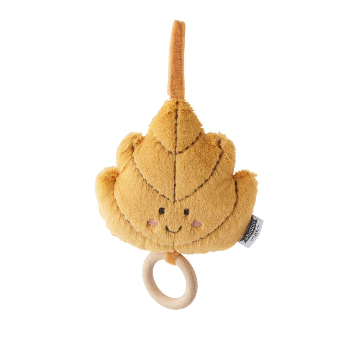 AMADEUS CADES Peluche musicale Feuille Jaune