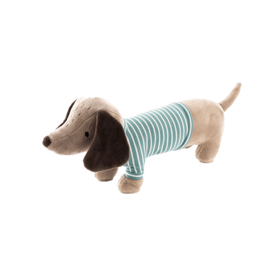 AMADEUS CADES Peluche Chien marcel Bleu et beige