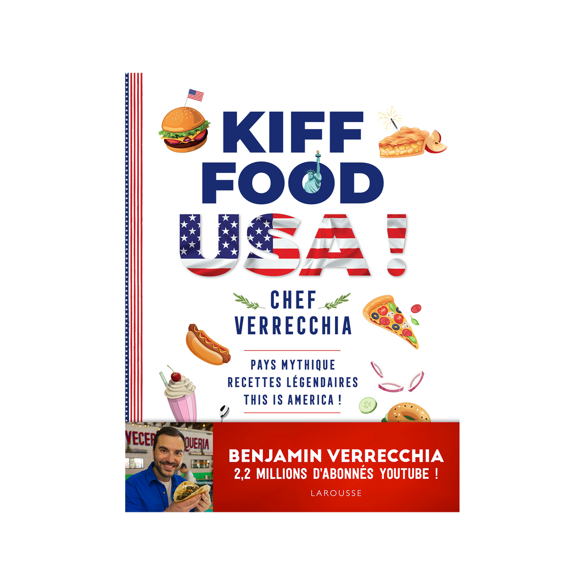 LAROUSSE PRATIQUE Livre cuisine Kiff food 2 : usa Blanc