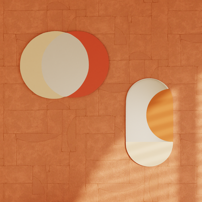 Miroir Olan Beige, terracotta