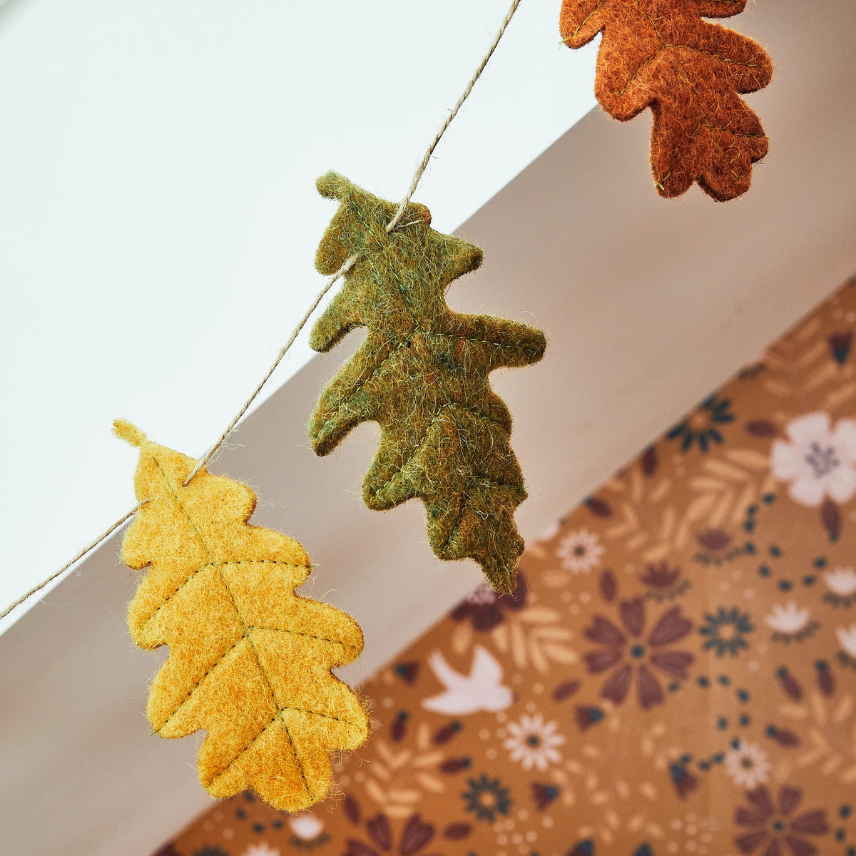 Guirlande Guirlande feuilles Marron / verre / jaune / orange