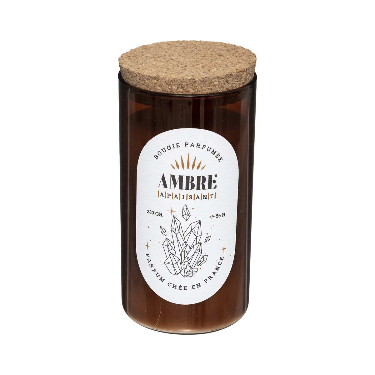 Bougie parfumée Sélini Brun Ambre 230G