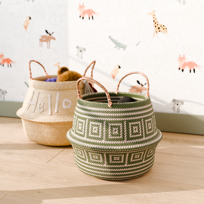 Panier de rangement Ingo Beige/vert