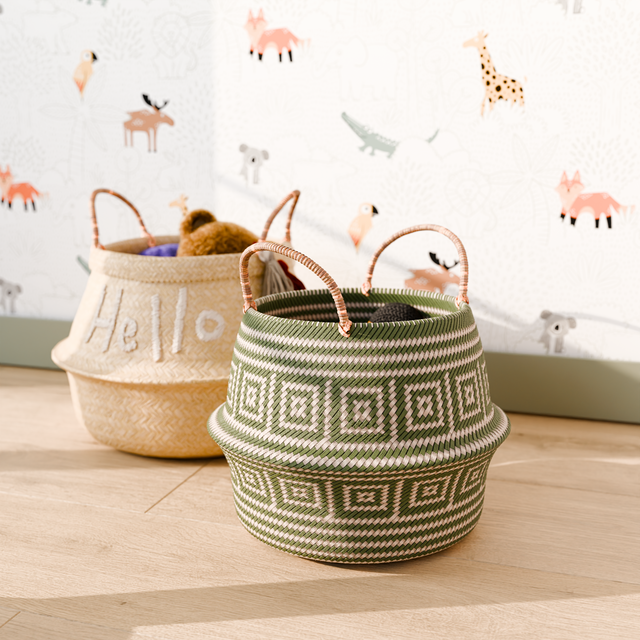 Panier INGO coloris Beige/Vert