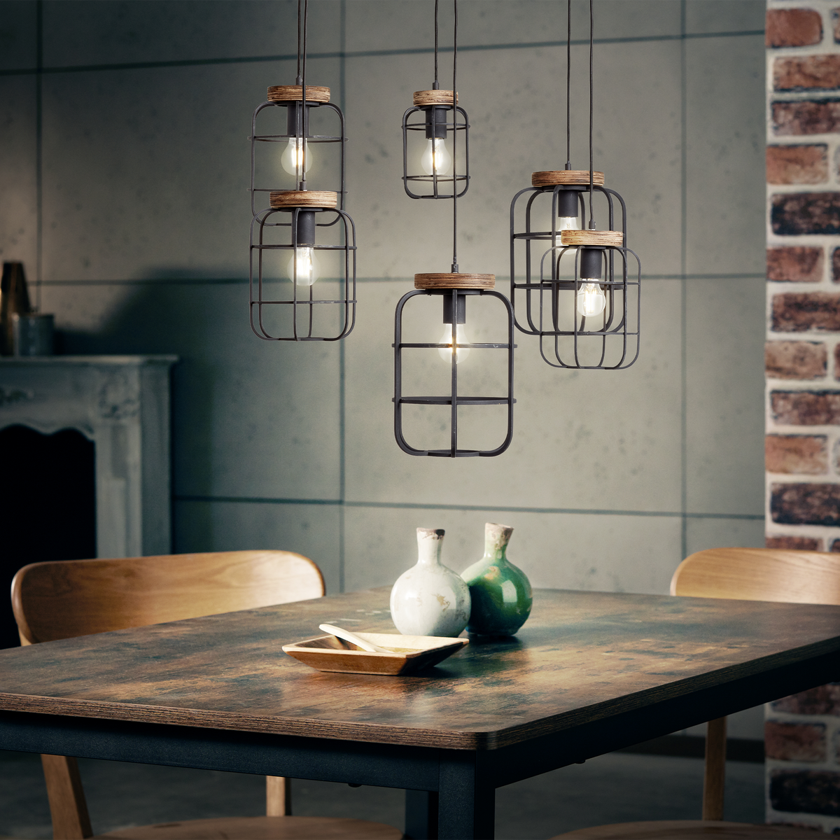 Suspension Gwen Noir