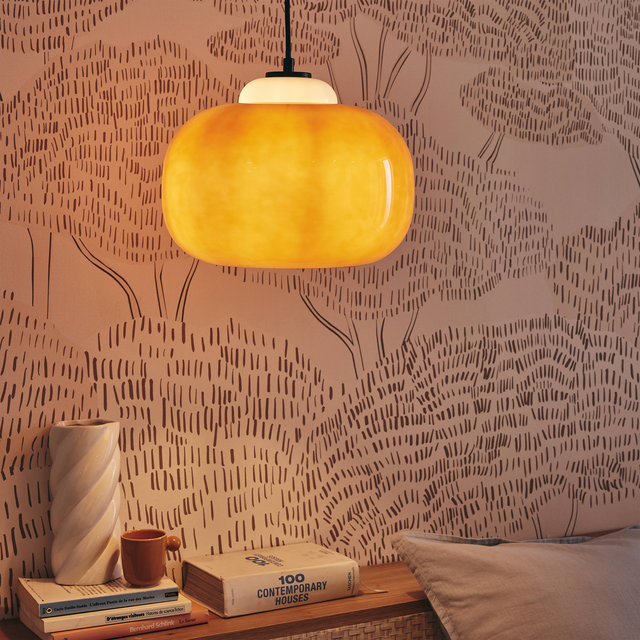 Suspension BLOP coloris orange 12,85 x 30 cm