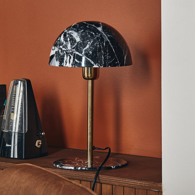 Amadeus Cades Lampe champignon TINOS coloris noir 36 x 20 cm