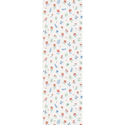 4MURS Papier peint intissé Lyse Rouge, vert gazon et bleu klein