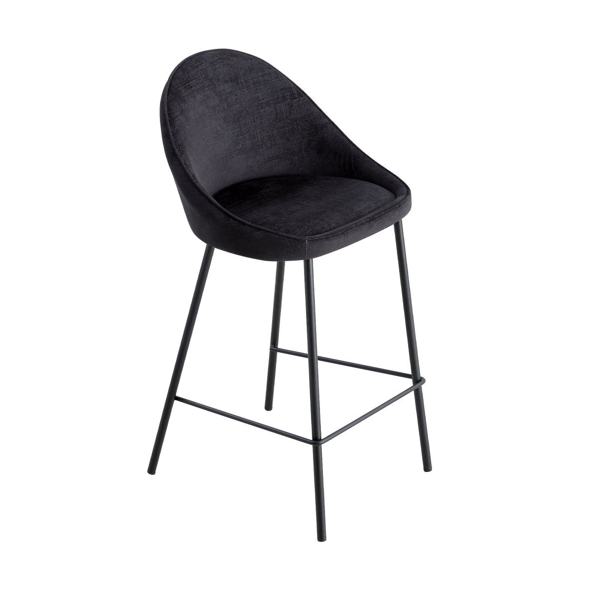 4MURS Tabouret de plan de travail Caitlyne Noir
