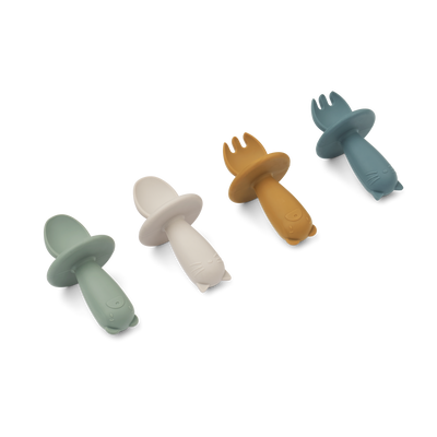 LIEWOOD Coffret couverts bébé Animaux Bleu/vert/blanc/jaune