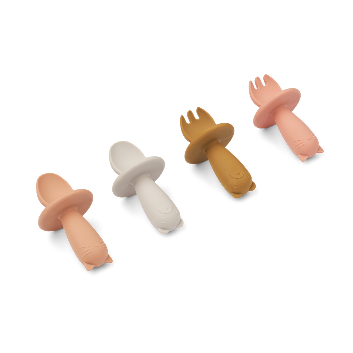 LIEWOOD Coffret couverts bébé Animaux Rose/blanc/jaune