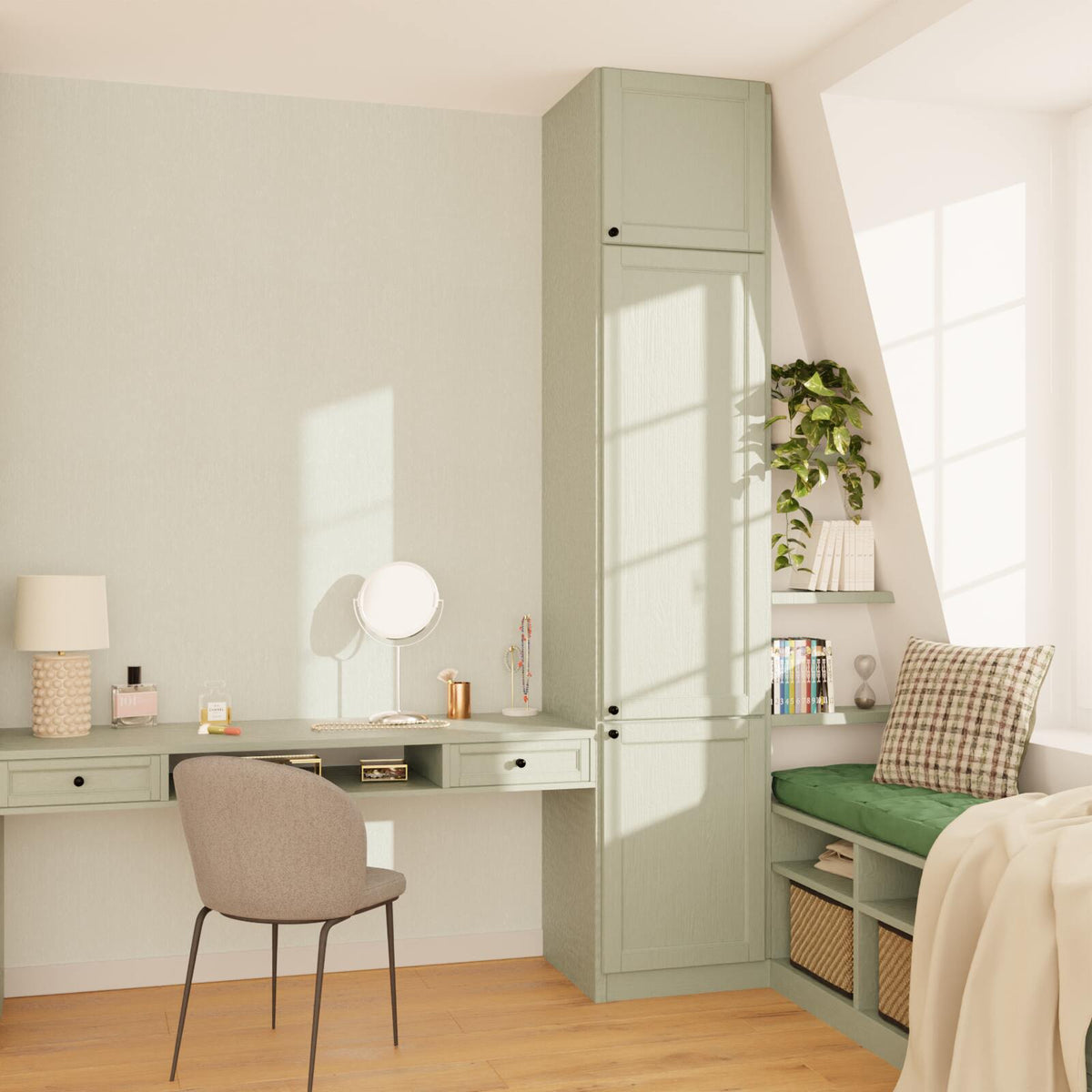 Papier peint intissé Marianne Blanc perlé