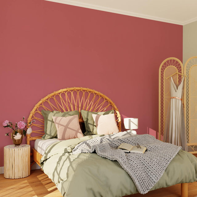 Papier peint intissé MALYA coloris rose vif