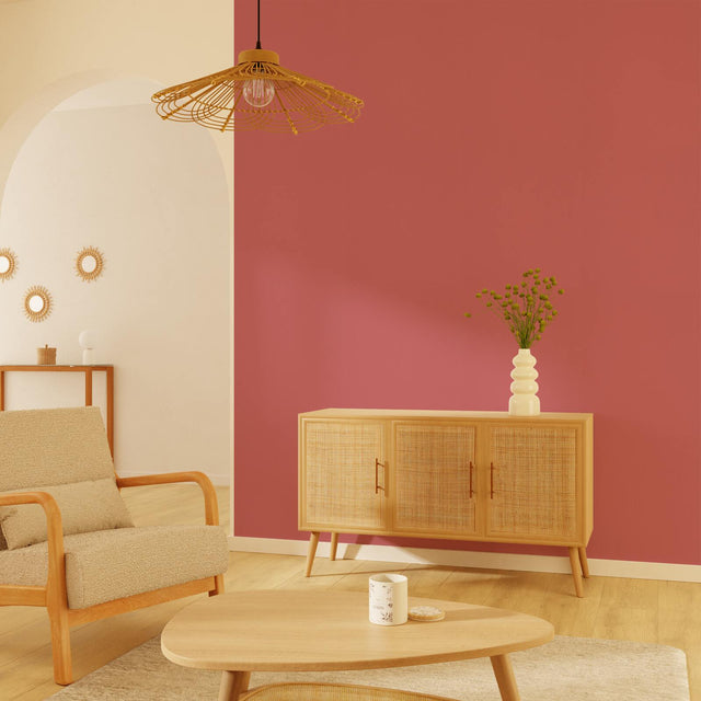 Papier peint intissé MALYA coloris rose vif