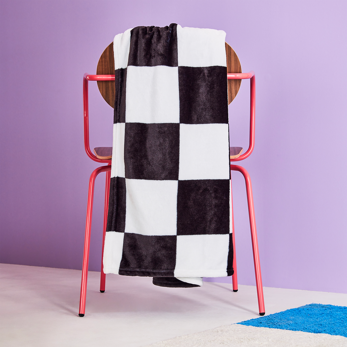 Plaid polaire Lani Noir/blanc