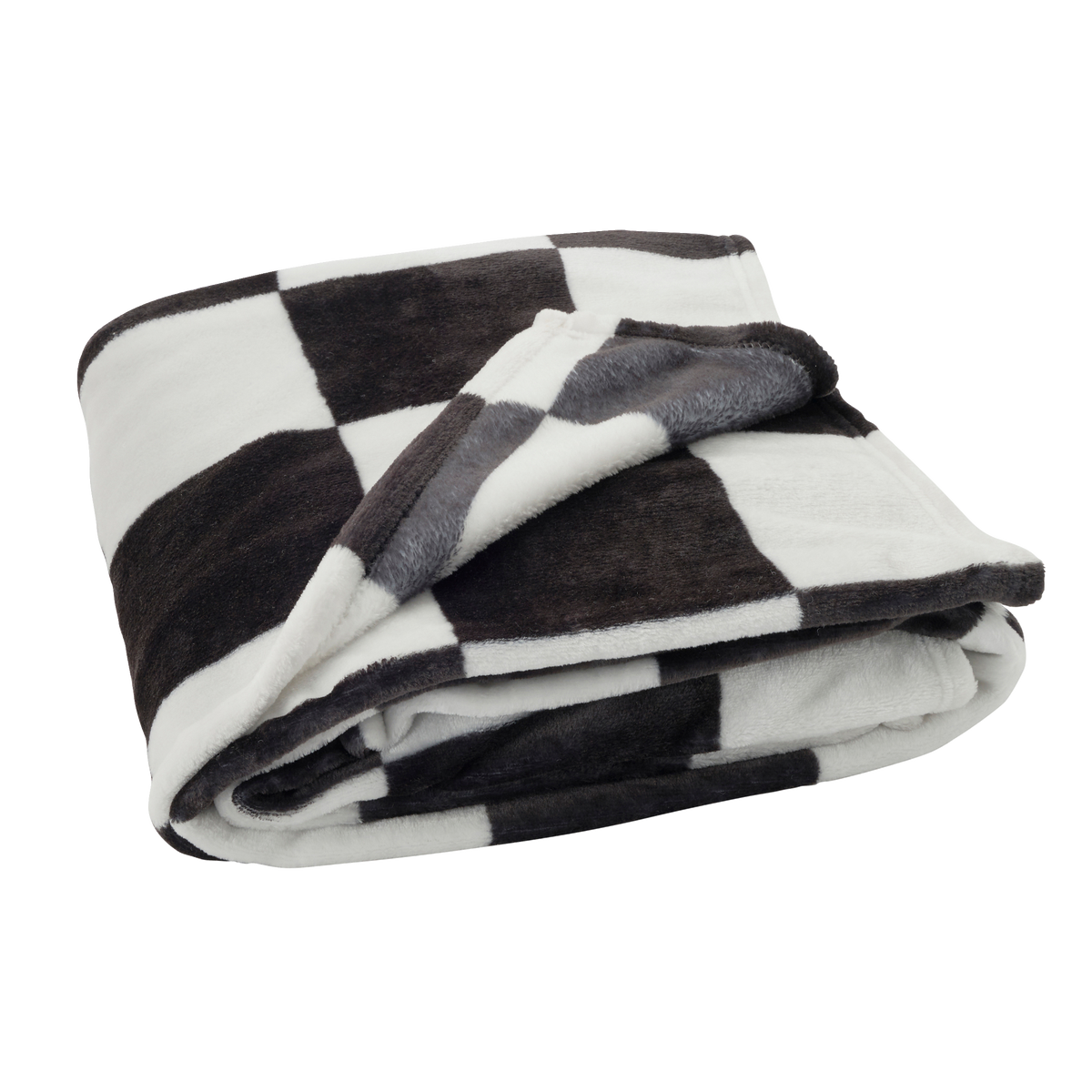 Plaid polaire Lani Noir/blanc