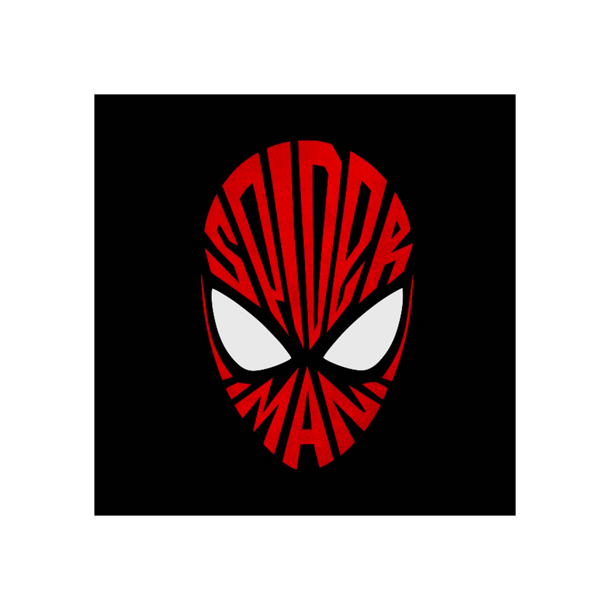 BLUE SHAKER Affiche Letters spiderman Rouge / noir