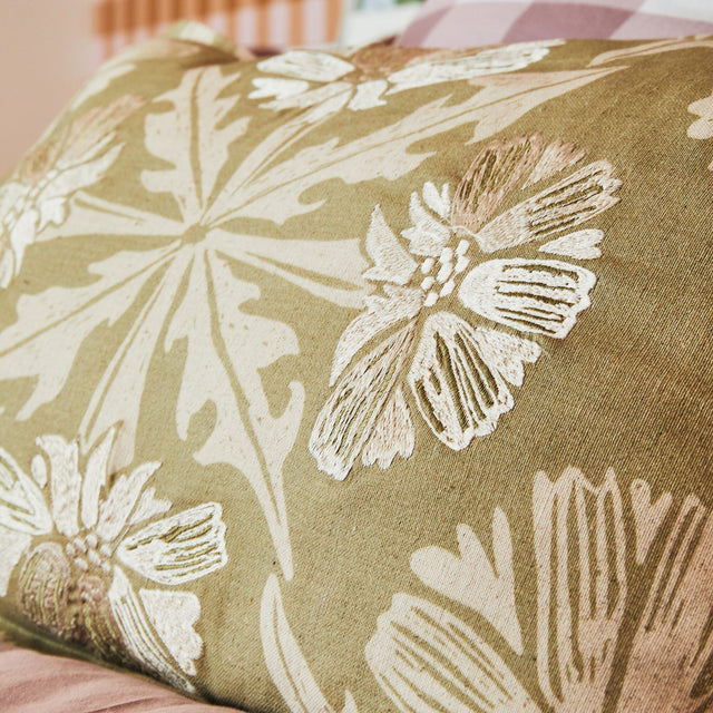 Coussin DANDELION coloris vert 37 x 57 cm