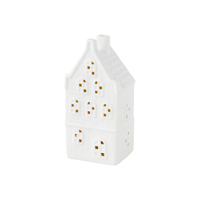 Objet lumineux HOUSE coloris blanc 18 x 9 cm
