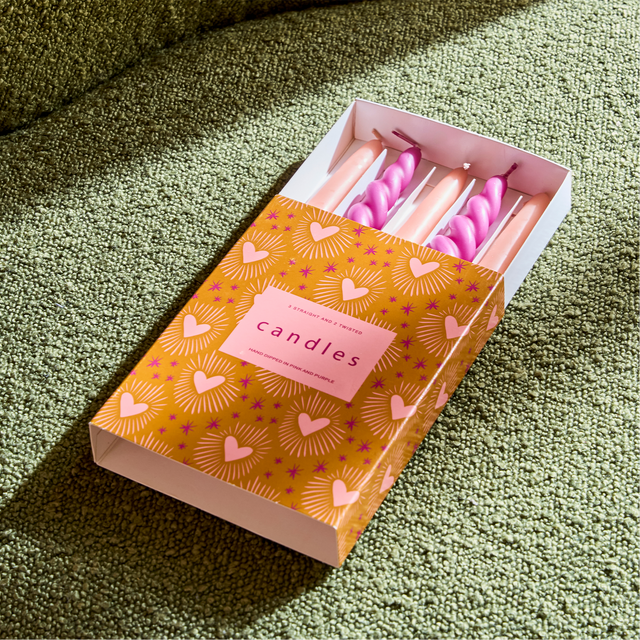 Bougie AMOR coloris rose