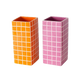 Vase Cubo Orange/rose