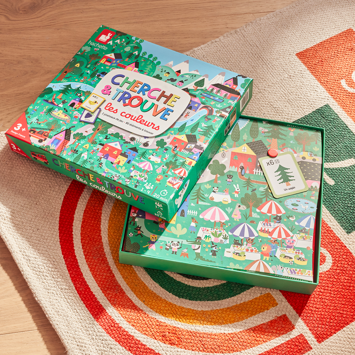 JANOD Jeu éducatif Cherche et trouve les couleurs Vert