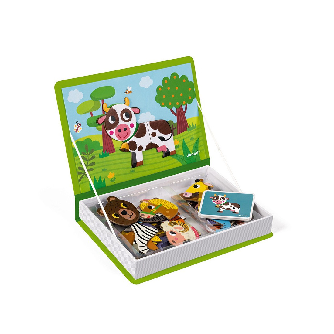 JANOD Jeu éducatif Magneti'book animaux Vert