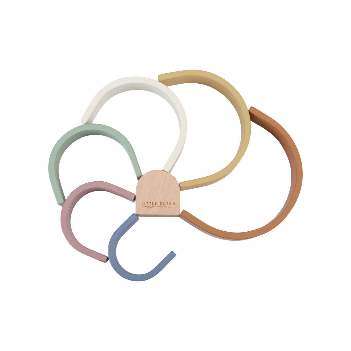 LITTLE DUTCH Jeu d'éveil Arc-en-ciel à empiler Multicolore