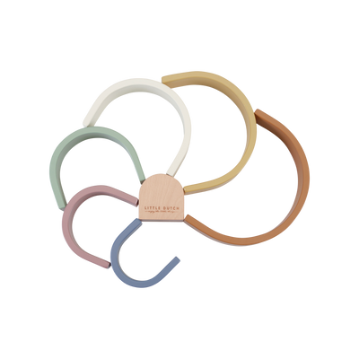 LITTLE DUTCH Jeu d'éveil Arc-en-ciel à empiler Multicolore