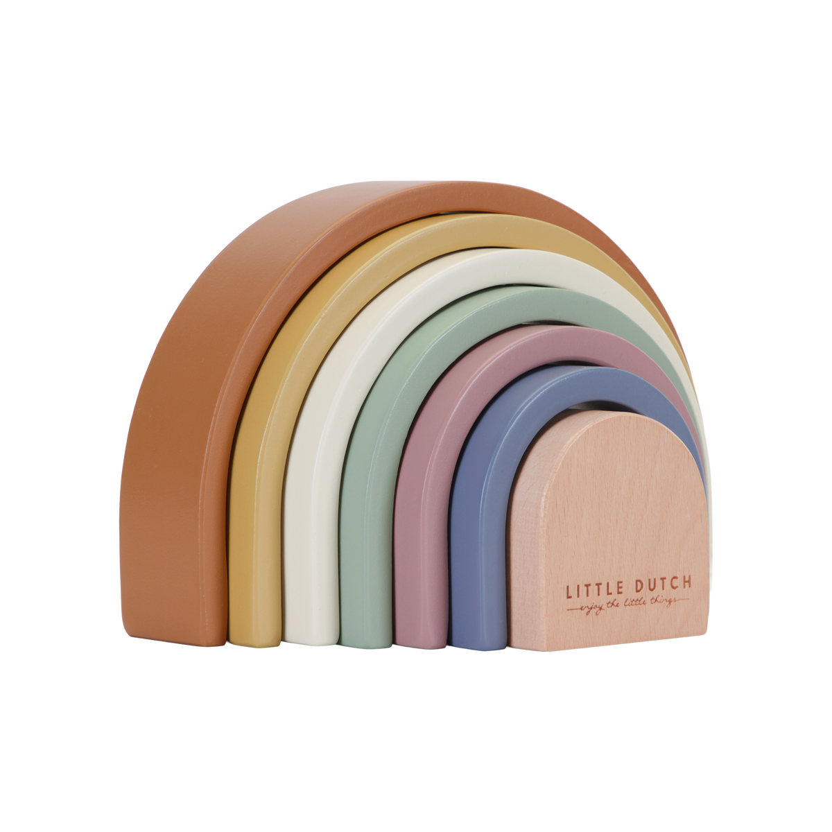 LITTLE DUTCH Jeu d'éveil Arc-en-ciel à empiler Multicolore