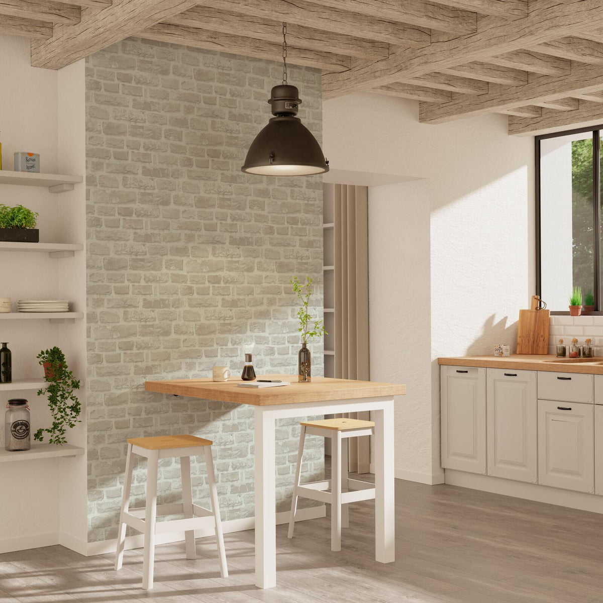 Papier peint intissé Elian Beige clair